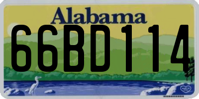 AL license plate 66BD114