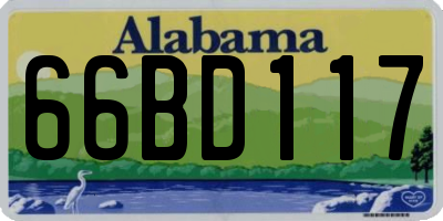 AL license plate 66BD117