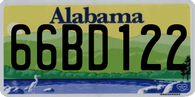 AL license plate 66BD122