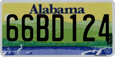 AL license plate 66BD124