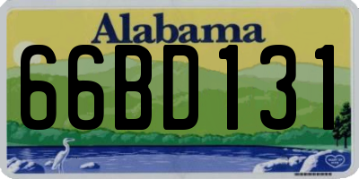 AL license plate 66BD131