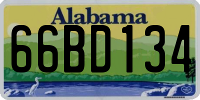 AL license plate 66BD134