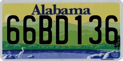 AL license plate 66BD136