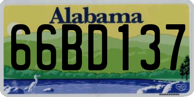 AL license plate 66BD137