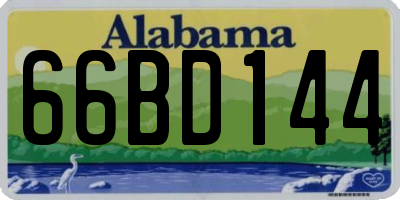 AL license plate 66BD144