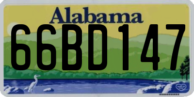 AL license plate 66BD147