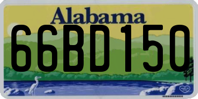 AL license plate 66BD150