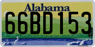 AL license plate 66BD153