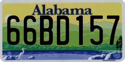 AL license plate 66BD157