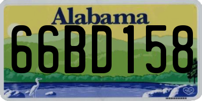AL license plate 66BD158