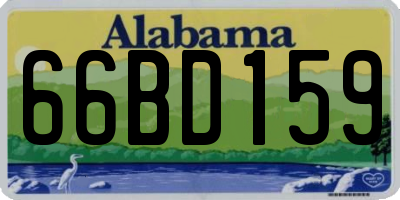 AL license plate 66BD159