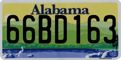 AL license plate 66BD163