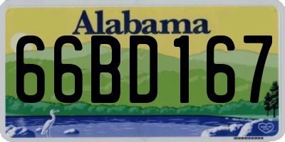 AL license plate 66BD167