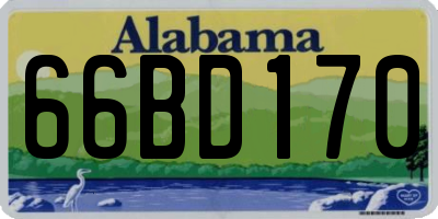 AL license plate 66BD170