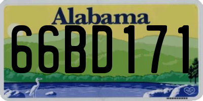 AL license plate 66BD171