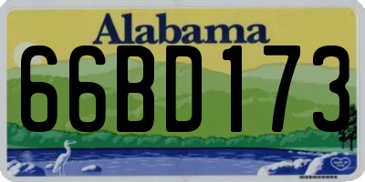 AL license plate 66BD173