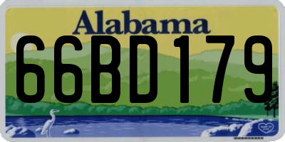 AL license plate 66BD179