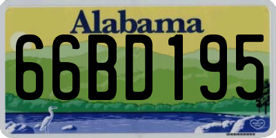 AL license plate 66BD195