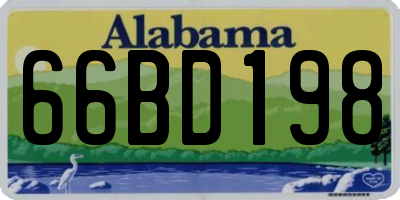 AL license plate 66BD198