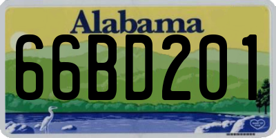 AL license plate 66BD201