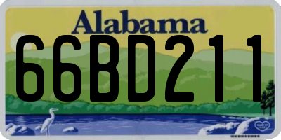 AL license plate 66BD211