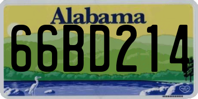 AL license plate 66BD214