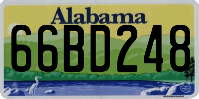 AL license plate 66BD248
