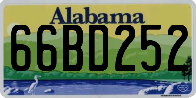 AL license plate 66BD252