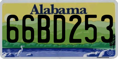 AL license plate 66BD253