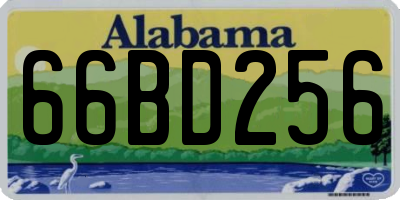 AL license plate 66BD256