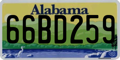 AL license plate 66BD259
