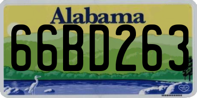 AL license plate 66BD263