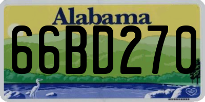 AL license plate 66BD270