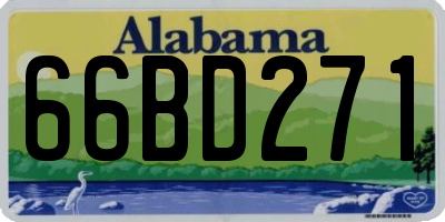 AL license plate 66BD271