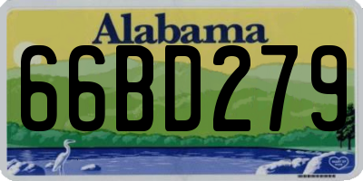 AL license plate 66BD279