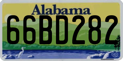 AL license plate 66BD282