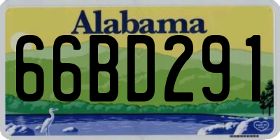 AL license plate 66BD291