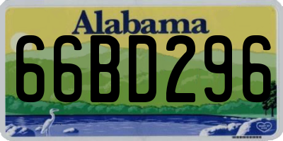 AL license plate 66BD296