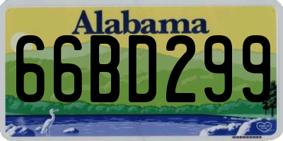 AL license plate 66BD299