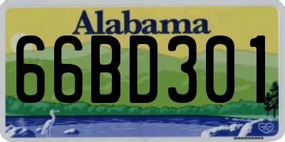AL license plate 66BD301
