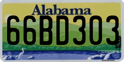 AL license plate 66BD303