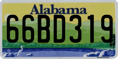 AL license plate 66BD319