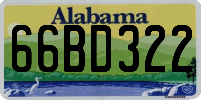 AL license plate 66BD322