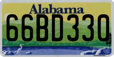 AL license plate 66BD330