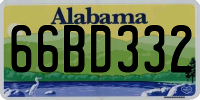 AL license plate 66BD332