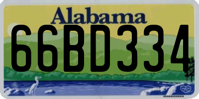 AL license plate 66BD334
