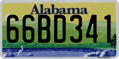 AL license plate 66BD341