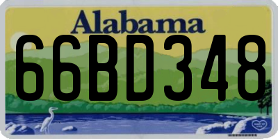 AL license plate 66BD348