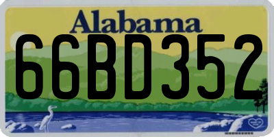 AL license plate 66BD352