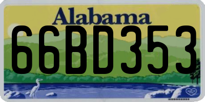 AL license plate 66BD353